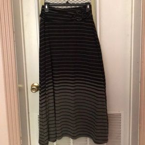 Striped maxi skirt